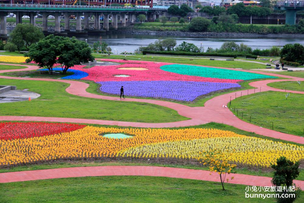 板橋新約會點 | 江翠礫間水岸蝴蝶公園，走進浪漫星空隧道、九萬隻風車組的夢幻大地景色！