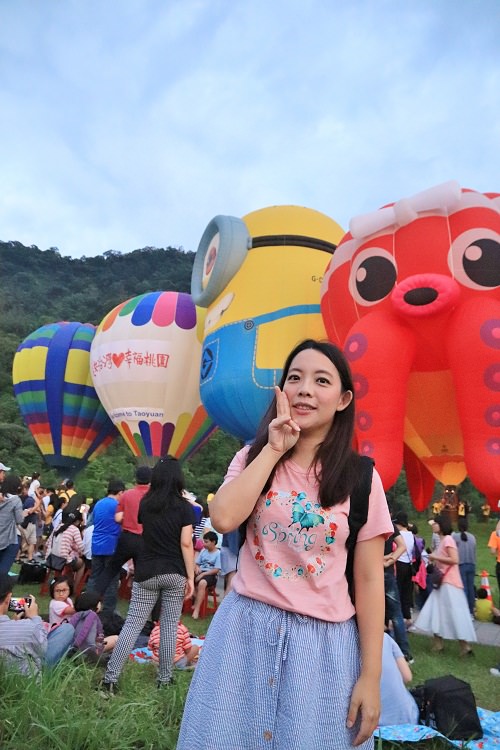 桃園景點》2019桃園石門水庫熱氣球嘉年華，小小兵、大章魚熱氣球超可愛！