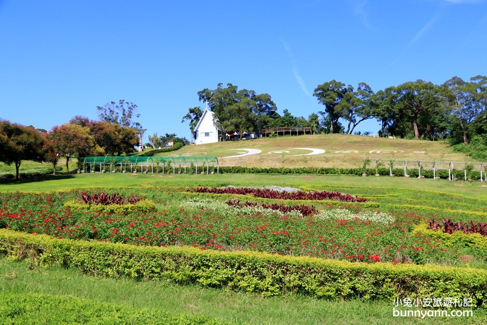 桃園景點》大溪花海農場，神秘復活島摩艾石像，全新優雅英國館秘密花園登場~