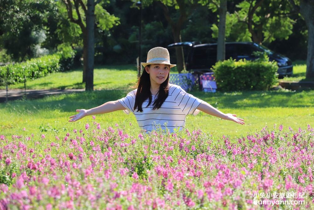 桃園景點》大溪花海農場，神秘復活島摩艾石像，全新優雅英國館秘密花園登場~