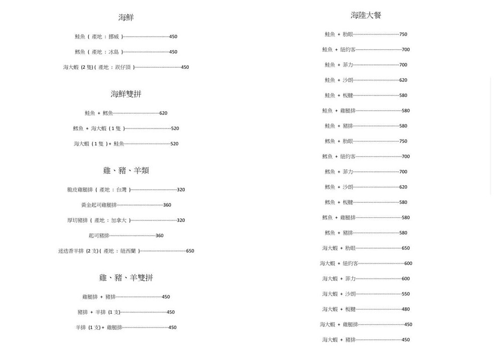 基隆》揪人來吃！月之牛炙燒牛排專賣店，海陸雙拼鮭魚和肋眼，IG美味嚐鮮~