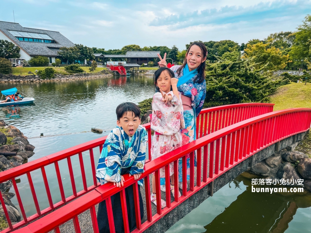 全台最大日式莊園！綠舞國際觀光飯店，餵水豚君、划船餵魚，穿上美美浴衣來渡假