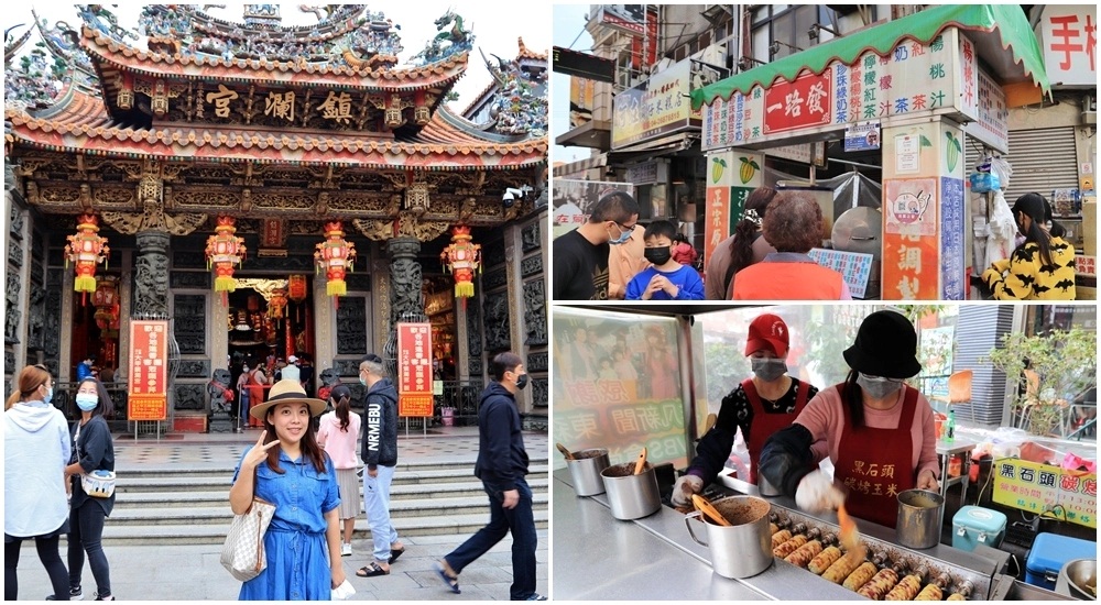 台中「大甲美食」大口吃大甲鎮瀾宮周邊美食，綠豆沙、炭烤玉米、麵線、芋頭包通通有。 @小兔小安*旅遊札記