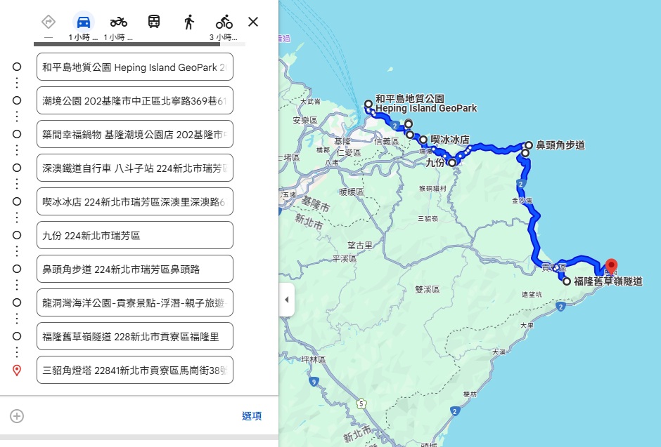 【東北角景點】這樣玩東北角一日遊，海景、美食、地圖全攻略