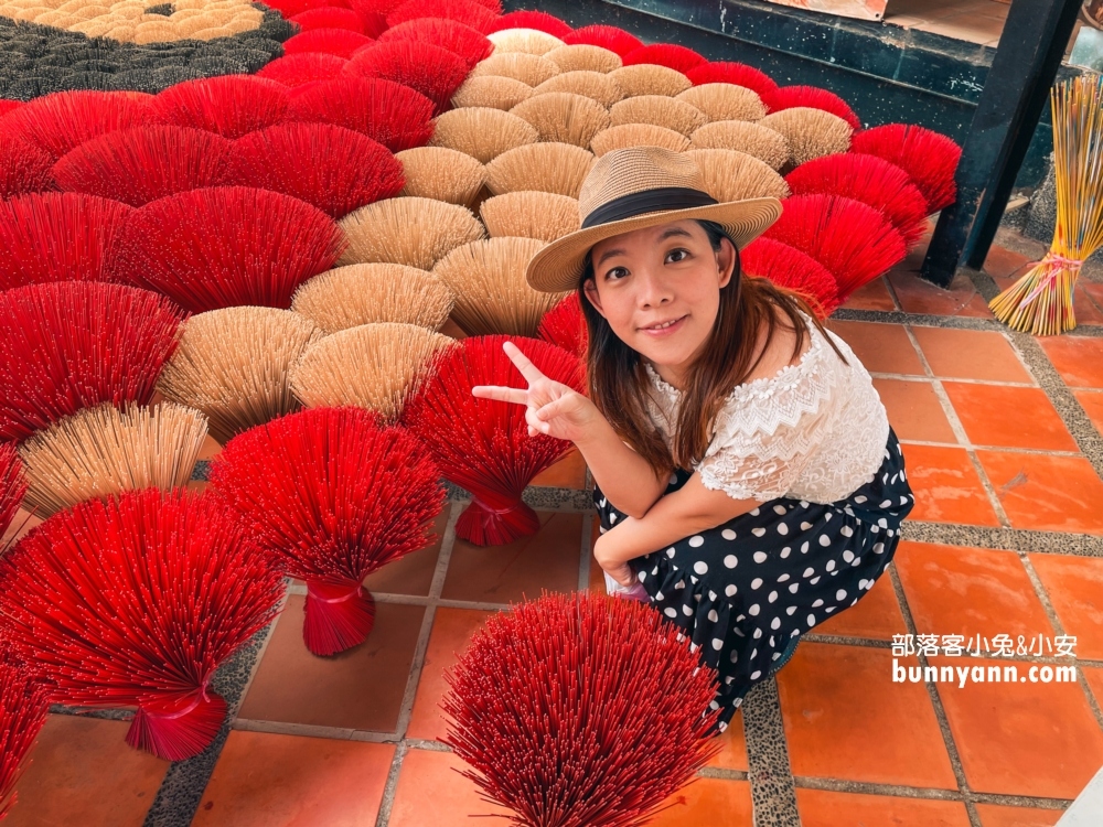 新港香藝文化園區，美拍紅波波香腳，欣賞老師傅製香