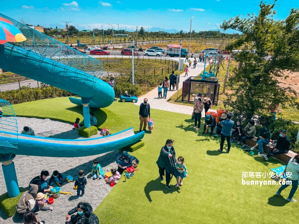 桃園「水之丘主題公園」好玩飼料桶溜滑梯，環境、停車、順遊景點一次打包。