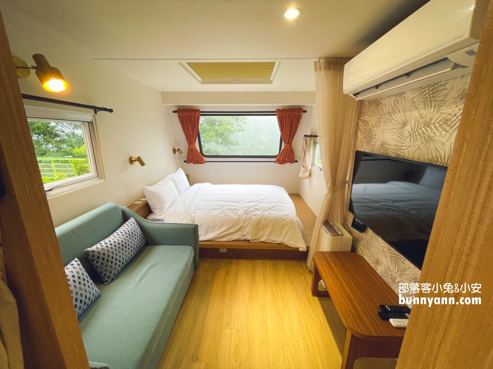 南庄【蘇維拉莊園】全新紅色列車與露營車，夢幻樹屋住一晚