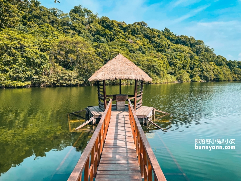 桃園【三坑自然生態公園】龍潭私房湖景步道，可以玩水的秘境推薦