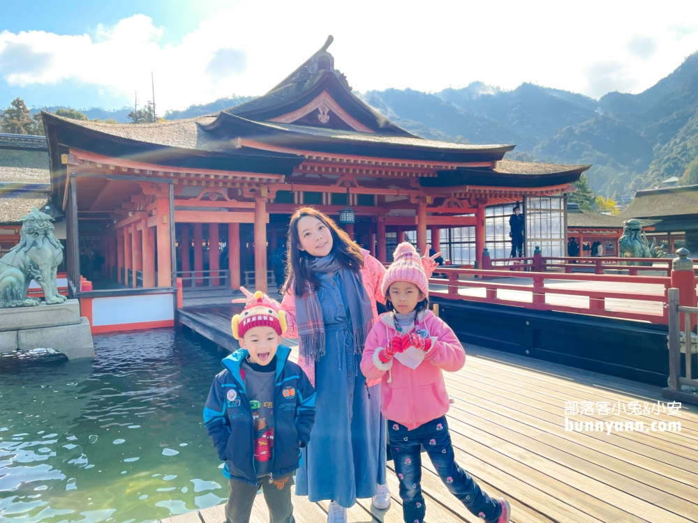 2024日本【嚴島神社】漂浮海上紅色鳥居，島上好多小鹿散步。