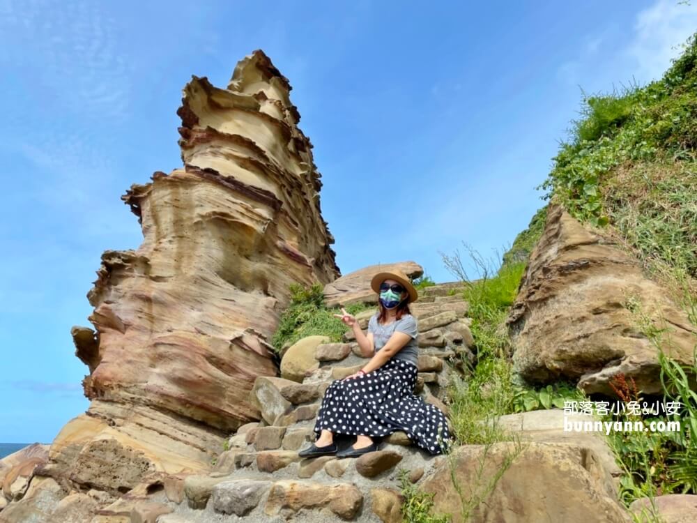 新北海岸景色【南雅奇岩】冰淇淋岩石，湛藍大海讓人拋開煩惱