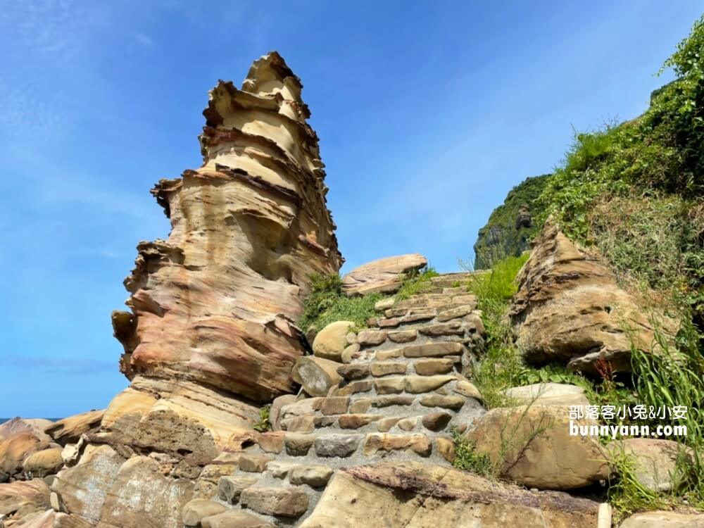 新北海岸景色【南雅奇岩】冰淇淋岩石，湛藍大海讓人拋開煩惱