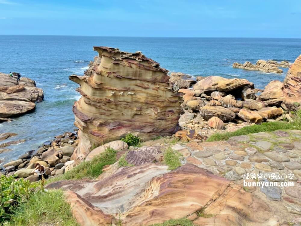 新北海岸景色【南雅奇岩】冰淇淋岩石，湛藍大海讓人拋開煩惱