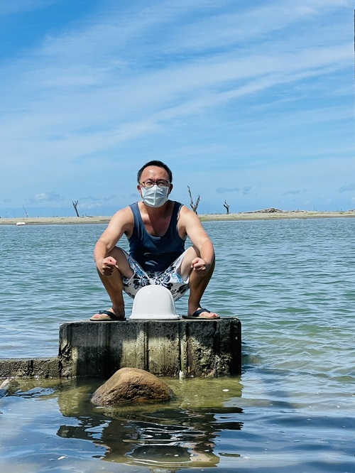 嘉義秘境白水湖壽島，海景第一排馬桶，美拍消失的島嶼和海潮馬路