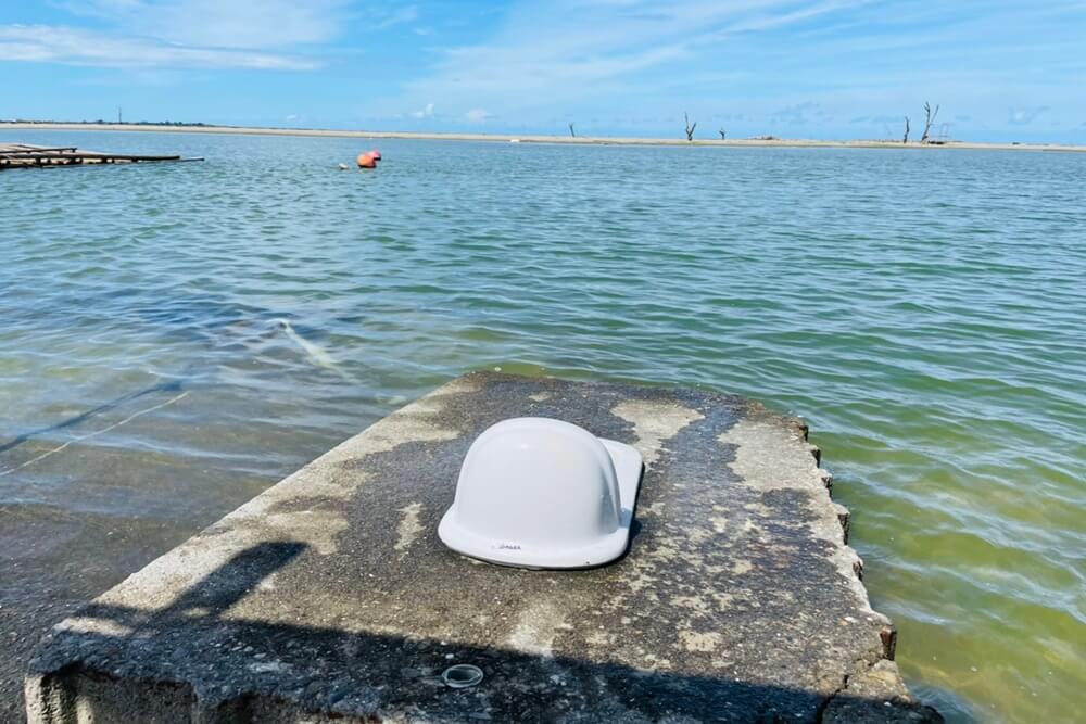 嘉義秘境白水湖壽島，海景第一排馬桶，美拍消失的島嶼和海潮馬路