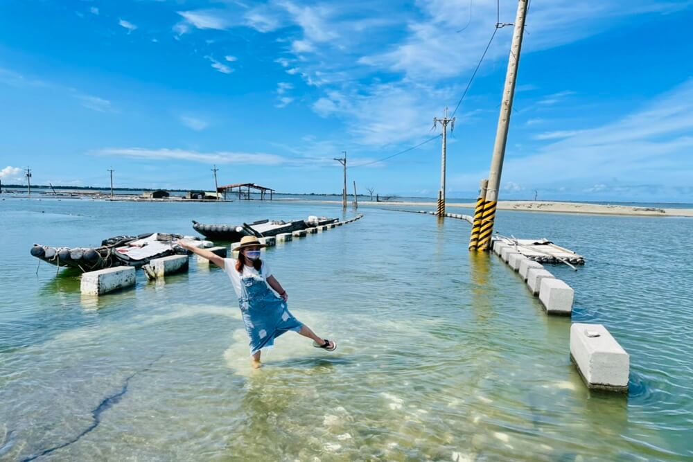 嘉義秘境白水湖壽島，海景第一排馬桶，美拍消失的島嶼和海潮馬路