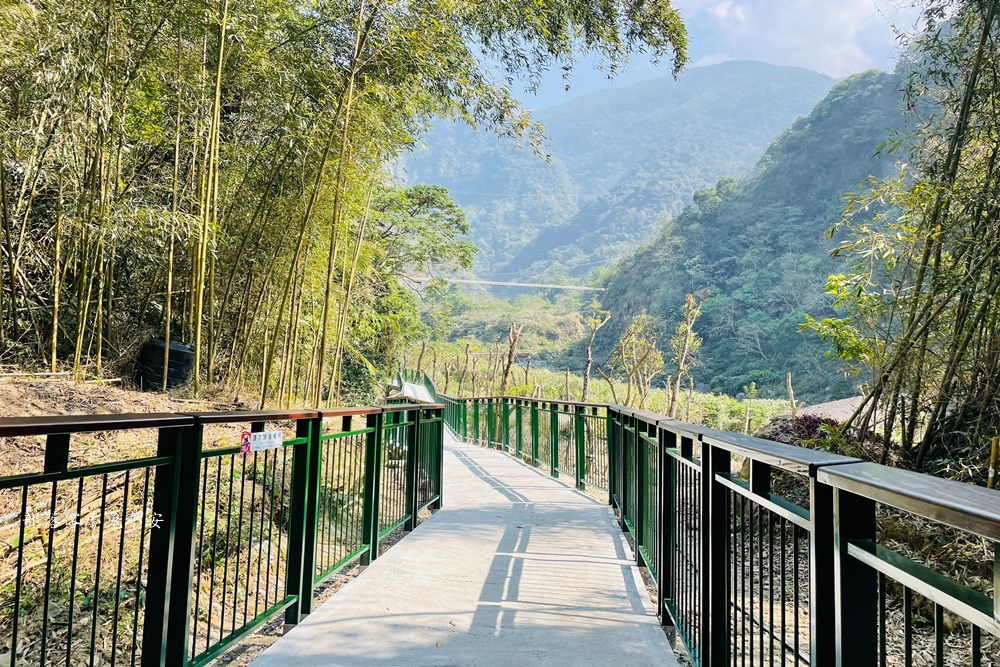 竹山景點推薦》瑞龍瀑布園區(環境)，漫遊森林步道與山谷吊橋。