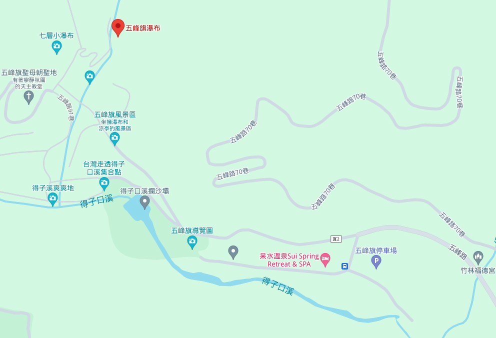 五峰旗瀑布｜只要走十分鐘，超美五峰旗聖母朝聖地，賞飛瀑好地方