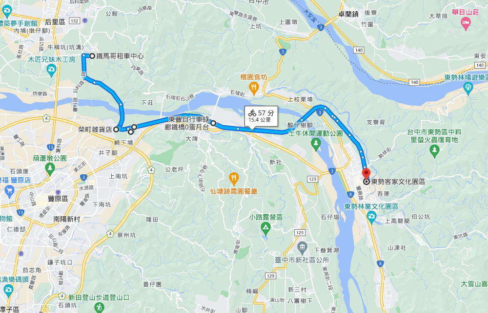 后豐鐵馬道地圖